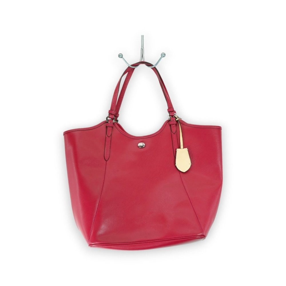 COACH PEYTON SHOULDER SATCHEL‎ TRAVEL TOTE BAG PINK CROSSGRAIN LEATHER F26103